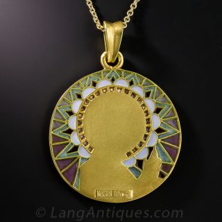 Plique a Jour Madonna Pendant by Masriera