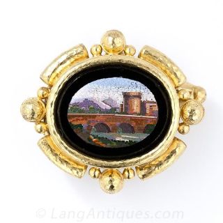 Ponte Elio Micro-Mosaic Pendant and Brooch by Elizabeth Locke