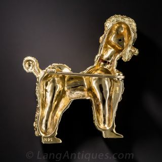 Poodle Dog Pin 