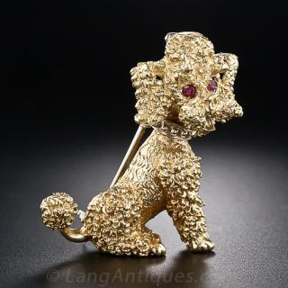 Poodle Pin