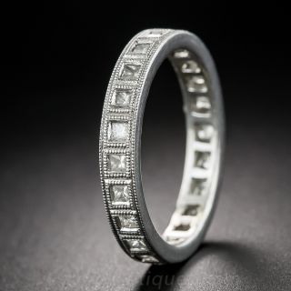 Princess-Cut Diamond Platinum Wedding Band