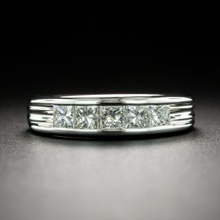 Princess Cut Diamond Wedding Band - 2
