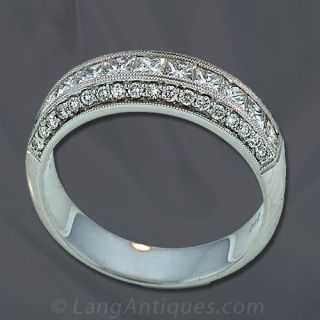 Princess Cut Diamond Wedding Band