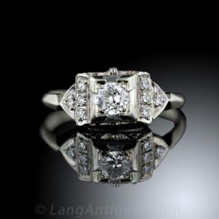 Art Deco Diamond Engagement Ring 