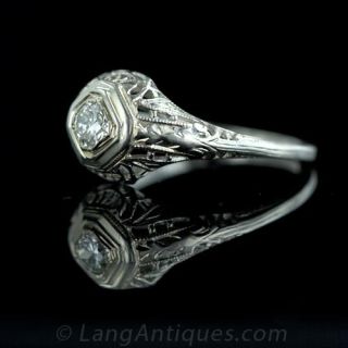 Quarter Carat Filigree Diamond Ring