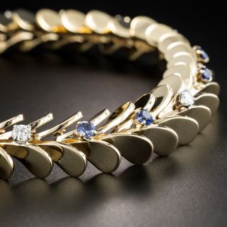 Raymond Yard Mid-Century Sapphire and Diamond Bracelet