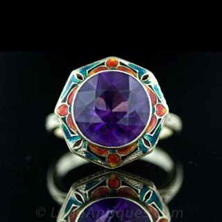 Renaissance Revival Amethyst Ring Main View