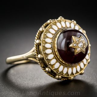 Renaissance Revival Garnet Ring