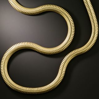 Retro 14K Gas Pipe Necklace  - 3
