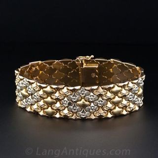 Retro 18K Tri-Colored Bracelet