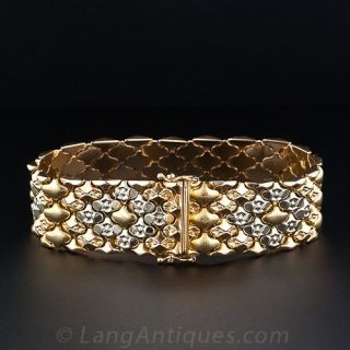Retro 18K Tri-Colored Bracelet