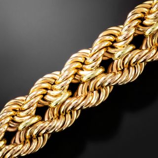 Retro 18K Two-Tone Woven Bracelet - 3