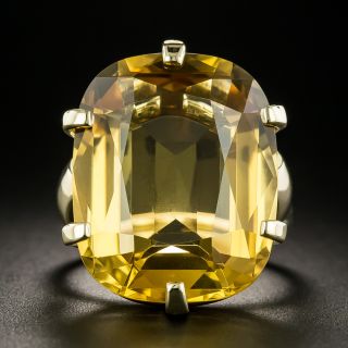 Retro 19.84 Carat Citrine Ring - 2