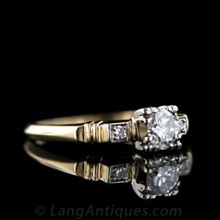 Retro .40 Carat Diamond Engagement Ring