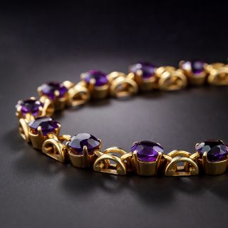Retro Amethyst 18K Choker Necklace