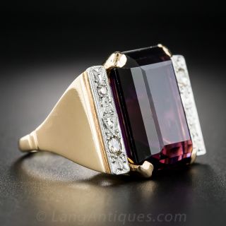 Retro Amethyst and Diamond Ring