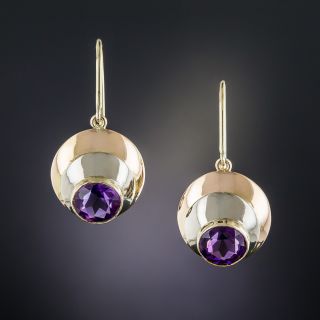 Retro Amethyst Earrings