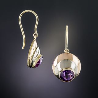 Retro Amethyst Earrings