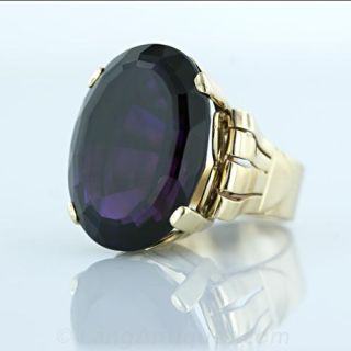 Retro Amethyst Ring