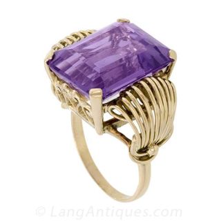 Retro Amethyst Ring
