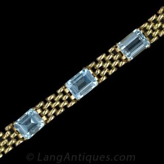 Retro Aquamarine Bracelet