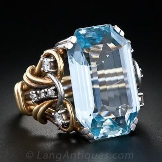 Retro Aquamarine Ring