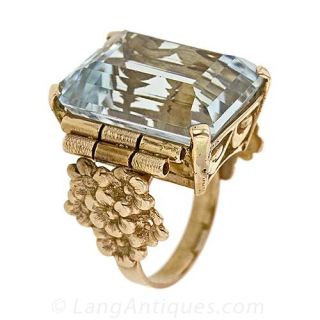Retro Aquamarine Ring