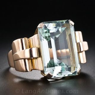 Retro Aquamarine Ring