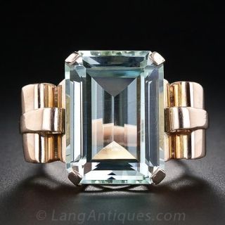 Retro Aquamarine Ring
