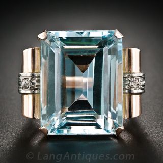Retro Aquamarine Ring