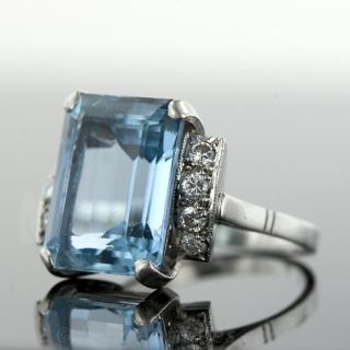 Retro Aquamarine Ring
