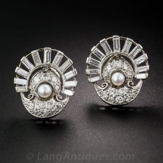 Retro / Deco Fan Earrings - 2