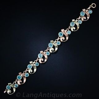 Retro Blue Zircon Bracelet