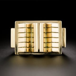 Retro Bold Gold Ring - 3