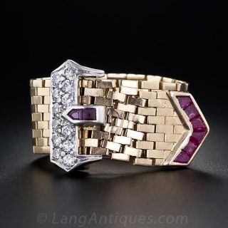 Retro Buckle Ring