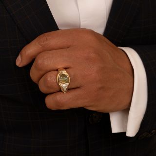 Retro Cat's-Eye Chrysoberyl Gent's Ring by Zell Brothers
