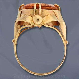 Retro Citrine Ladies Ring