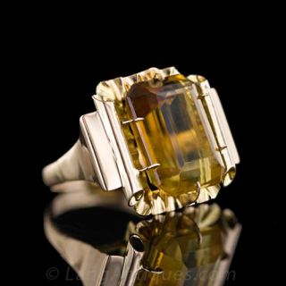 Retro Citrine Ring