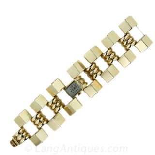 Retro Covered Link Bracelet Watch Item View 1