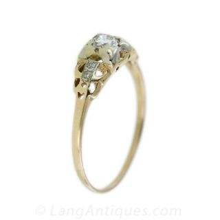 Retro Diamond Engagement Ring