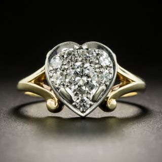Vintage Diamond Heart Ring - 2