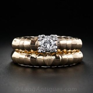 Retro Diamond Wedding Set