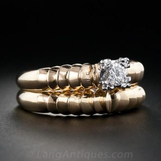 Retro Diamond Wedding Set