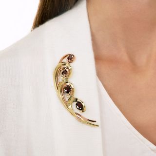 Retro Garnet Brooch by Krementz