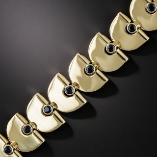 Retro Gold and Sapphire Bracelet
