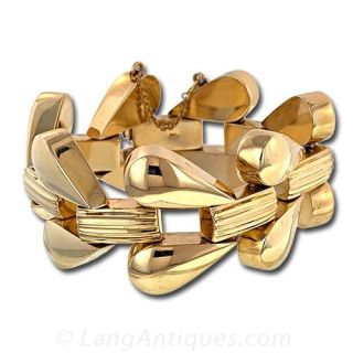 Retro Gold Link Bracelet