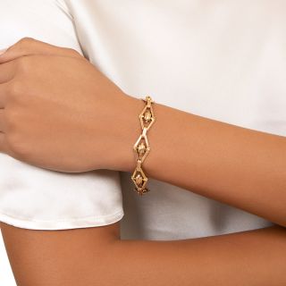 Retro Lozenge Link Bracelet