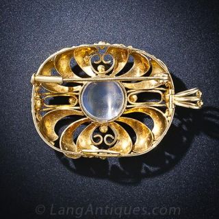 Retro Moonstone Brooch/Pendant