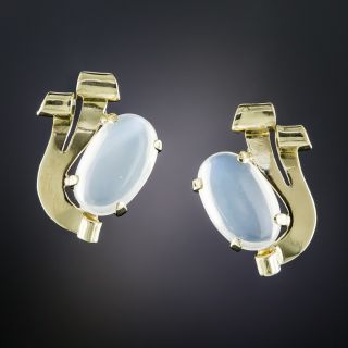 Retro Moonstone Earrings - 1