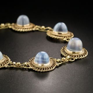 Retro Moonstone Link Bracelet